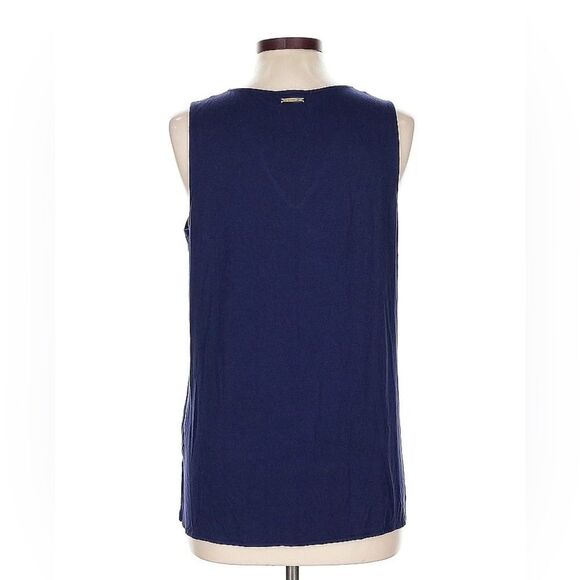 Michael Michael Kors Blue Chiffon Layered Sleeveless Blouse Top size small - Picture 2 of 9